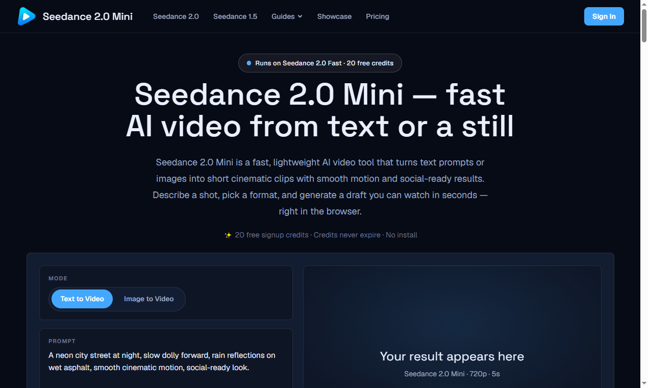 Seedance 2.0 Mini screenshot 1